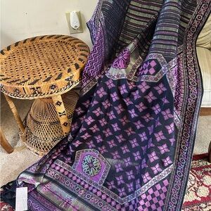 Purple and Black Patterned Fabric